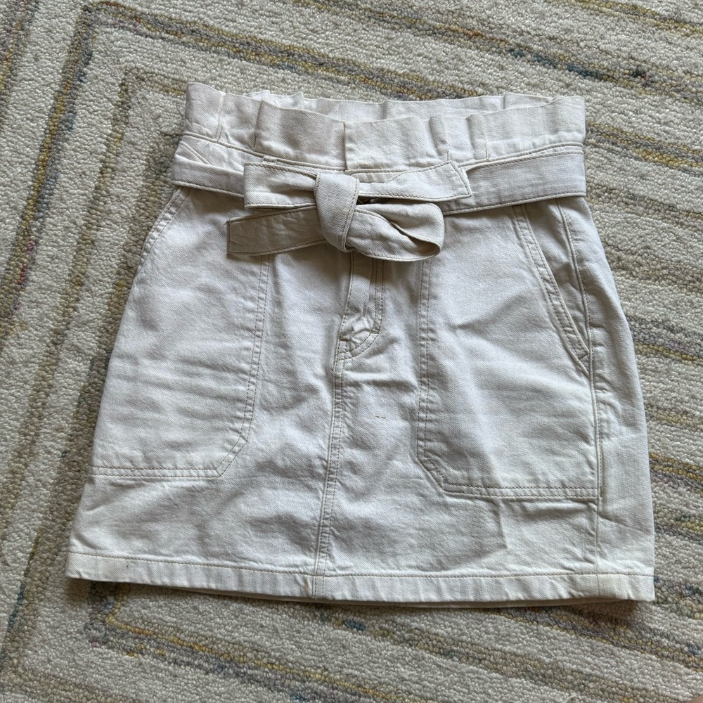 Women’s Free People Cream Cargo Skirt High Waisted Belt